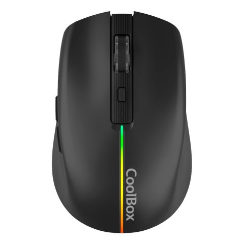 Mouse Coolbox Gaming Wireless W01 1600dpi Ajustables 6 Botonoes Bateria 500mah Color Negro