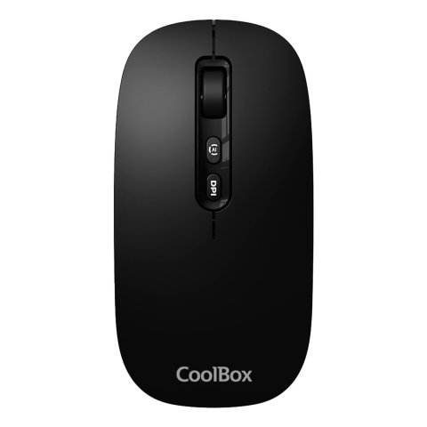 Mouse Coolbox Multidispositivo Ia W02-b Bt5.0 Bt3.0 2.4ghz1600dpi 6 Botones Bateria 500mah Negro