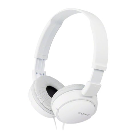 Headset Sony Mdr-zx110we Compactos Cable 1.2m Conexion Jack 3.5 Con Control Remoto Color Blanco