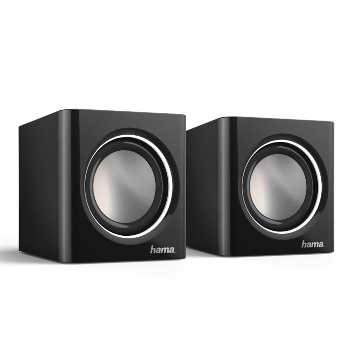 Altavoces 2.0 Hama Sonic Mobil 185 Jack 3.5mm Alimentado Por Usb Control De Volumen Color Negro