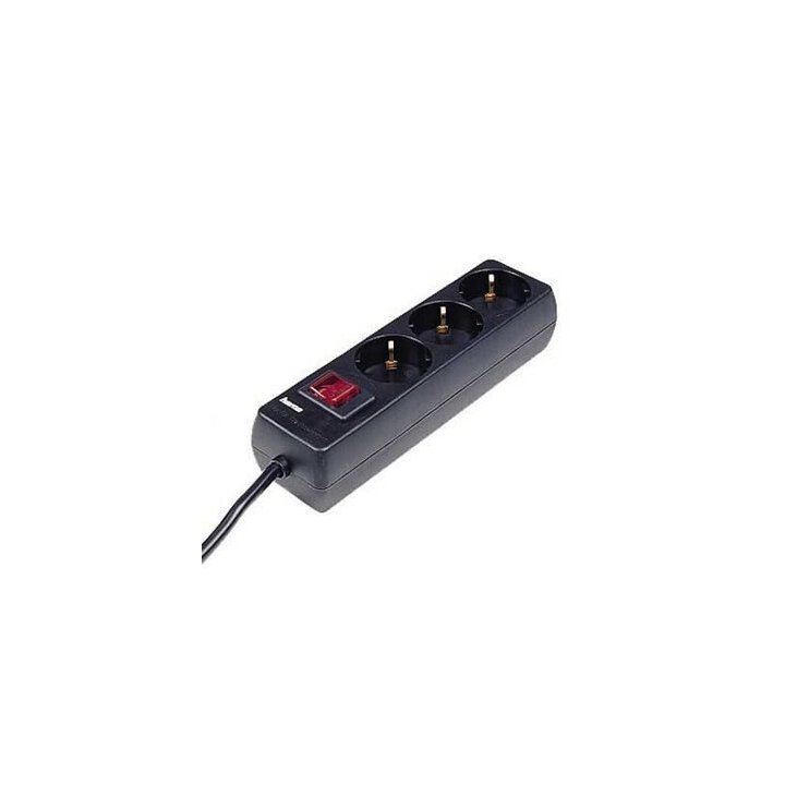 Regleta Alimentacion Hama Con 3 Tomas Interruptor 1,4m Color Negro