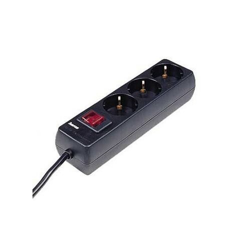 Regleta Alimentacion Hama Con 3 Tomas Interruptor 1,4m Color Negro