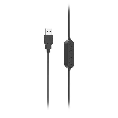 Headset Hama Hs-usb300 V2 Usb Estero Cable 2m Color Negro 