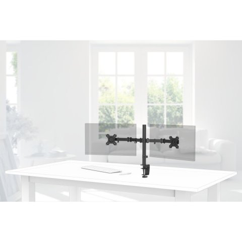 Soporte De Mesa Hama Monitor Holder Para 2 Monitores Hasta 32" Vesa 75x75 100x100 Hasta 8kg Brazos Articulados