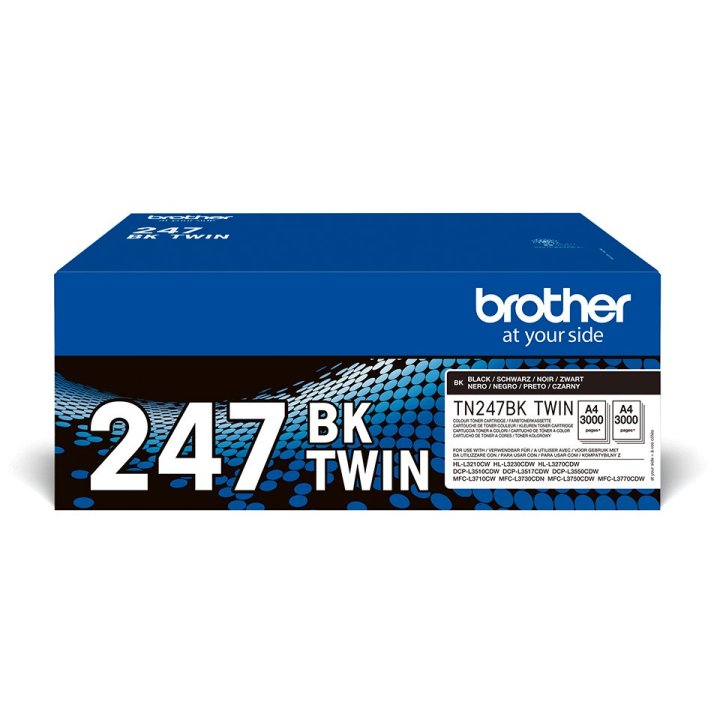Toner Brother Original Negro Tn247bk Pack 2 Toner Hl-l3210cw 3230cdw