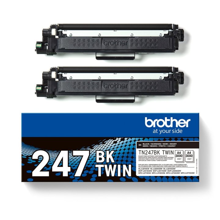 Toner Brother Original Negro Tn247bk Pack 2 Toner Hl-l3210cw 3230cdw