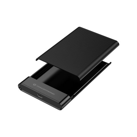 Caja Externa 2.5" Usb-c Conceptronic Dante06b Hasta 6gbs De 7mm Hasta 9.5mm Color Negro 