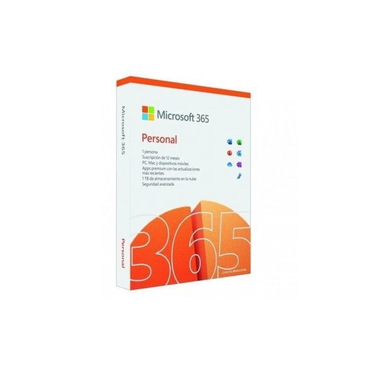Microsoft 365 Personal Español 1 Usuario Subscripcion 1 Año Box 