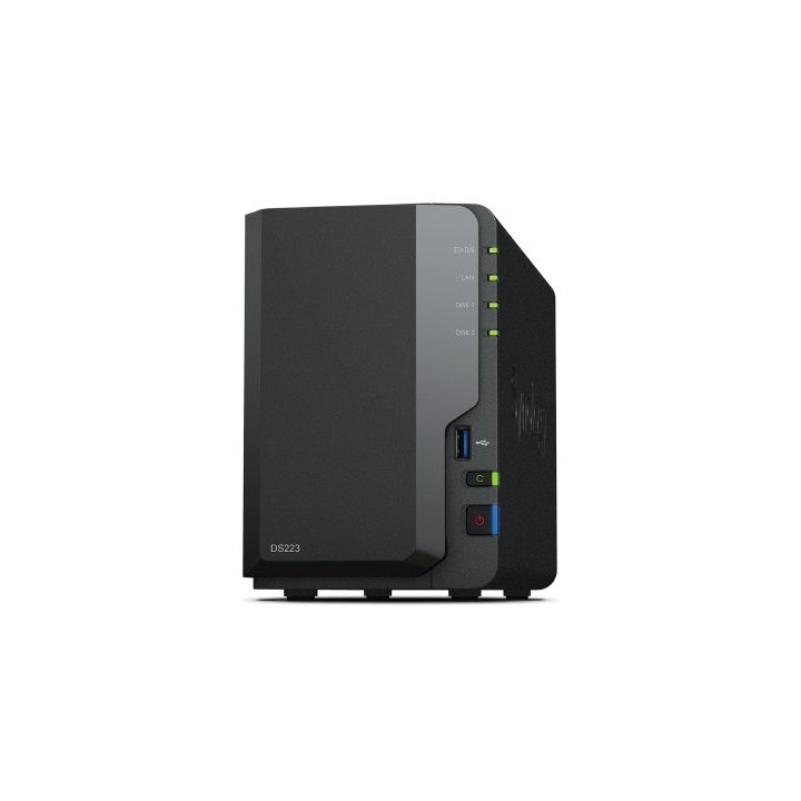 Servidor Nas Synology Disk Station Ds223 2gb 3xusb3.2 2 Bahias Realtek Rtd1619b Jbod, Raid 0, Raid 1