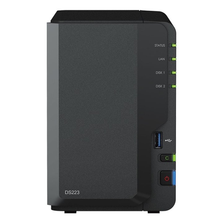 Servidor Nas Synology Disk Station Ds223 2gb 3xusb3.2 2 Bahias Realtek Rtd1619b Jbod, Raid 0, Raid 1