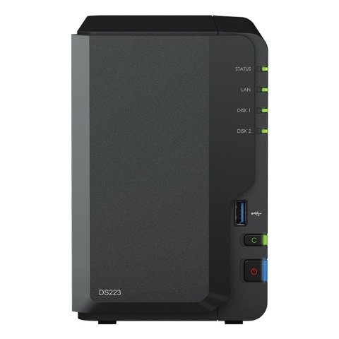 Servidor Nas Synology Disk Station Ds223 2gb 3xusb3.2 2 Bahias Realtek Rtd1619b Jbod, Raid 0, Raid 1