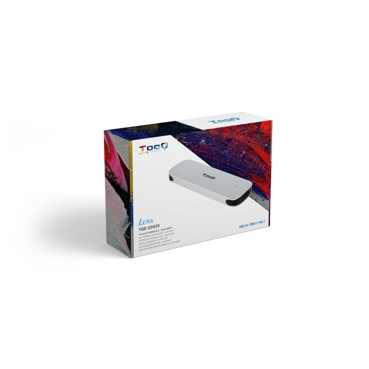 Caja Externa M.2 Usb-c Tooq Tqe-2202s Para M.2 Ngff Usb 3.1 Gen1 Plata
