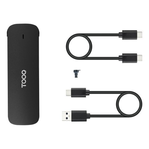 Caja Externa M.2 Usb-c Tooq Tqe-2201b Para M.2 Nvme Pcie Usb 3.1 Gen2 Aluminio Negra