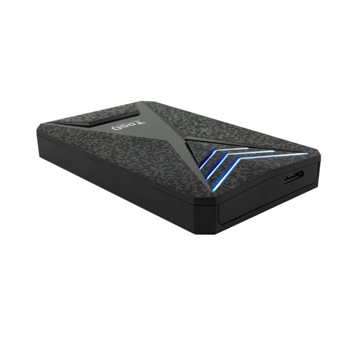 Caja Externa 2.5" Usb 3.0 Gaming Tooq Tqe-2550bl Para Hd De 9,5mm Sata Usb3.0 3.1gen1 Led Azul