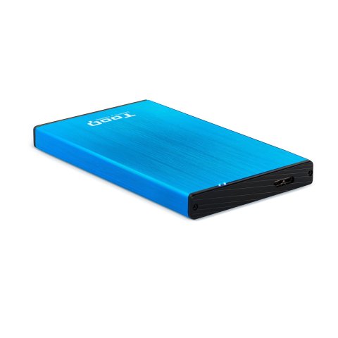 Caja Externa 2.5" Usb 3.0 Tooq Tqe-2527bl Para Hd Hasta 9,5mm Sata Usb 3.0 3.1 Gen1 Azul