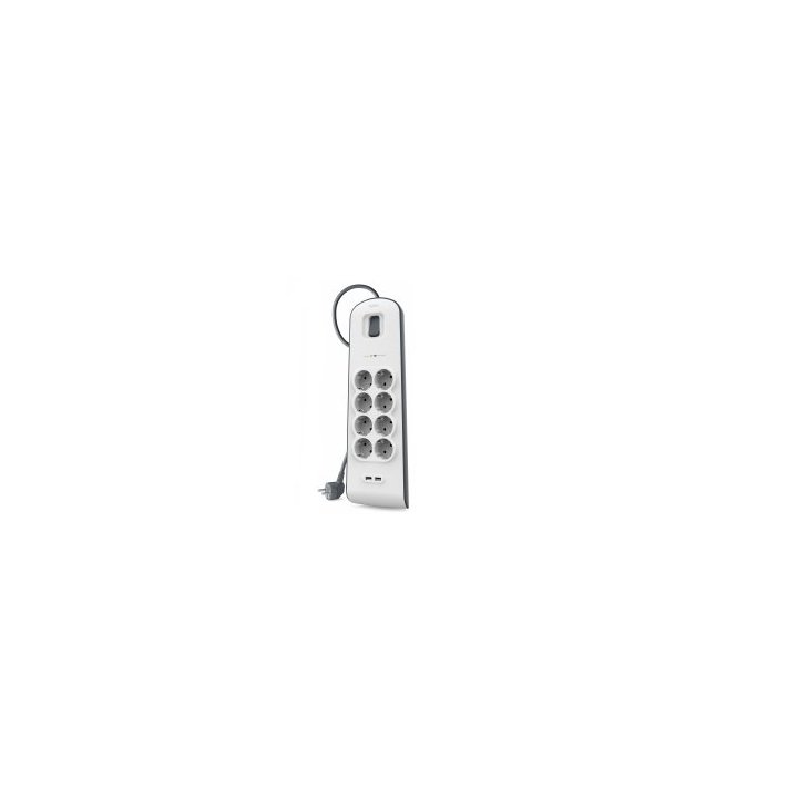 Regleta Alimentacion Belkin Bsv804vf2m-v2 8 Tomas Con Proteccion 2xusb-a Interruptor Color Blanco