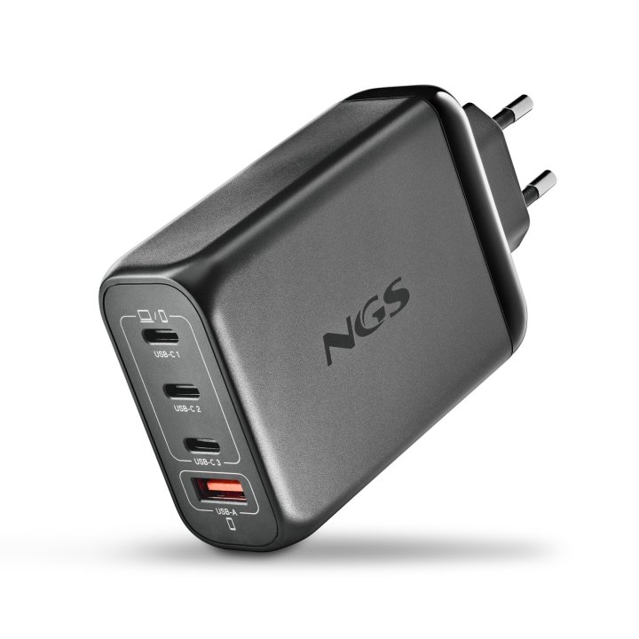 Cargador De Pared Ngs Bud 140w Gan 3xusb-c 1xusb-a