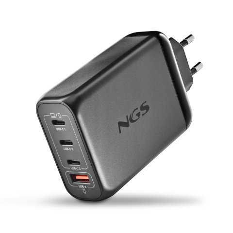 Cargador De Pared Ngs Bud 140w Gan 3xusb-c 1xusb-a