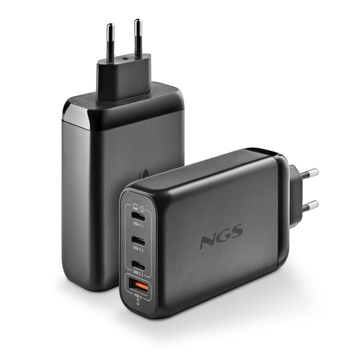 Cargador De Pared Ngs Bud 140w Gan 3xusb-c 1xusb-a