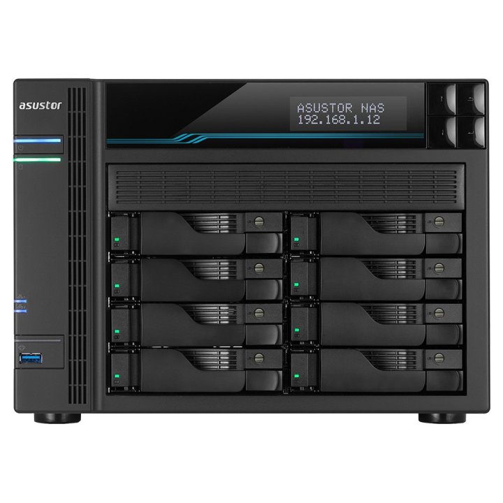 Servidor Nas Asustor As6508t 8 Bahias Atom C3538 Quad Core Denverton 2.1ghz 8gb 2x2.5gbe 2x10gbe Raid 0,1 Jbod Sata6gb Usb 3.