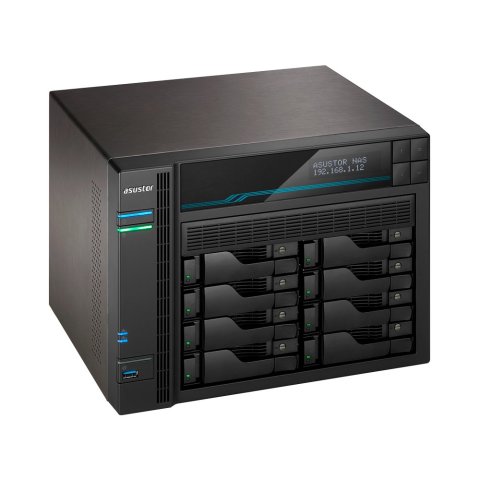 Servidor Nas Asustor As6508t 8 Bahias Atom C3538 Quad Core Denverton 2.1ghz 8gb 2x2.5gbe 2x10gbe Raid 0,1 Jbod Sata6gb Usb 3.