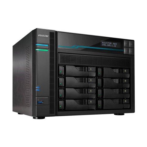 Servidor Nas Asustor As6508t 8 Bahias Atom C3538 Quad Core Denverton 2.1ghz 8gb 2x2.5gbe 2x10gbe Raid 0,1 Jbod Sata6gb Usb 3.