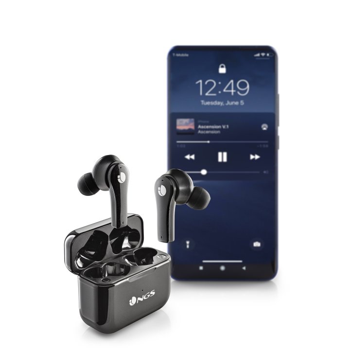 Auricular Intrauditivo Bluetooth Artica Bloom Tws Bt 5.1 Bat 6h Tactil Manos Libres Color Negro