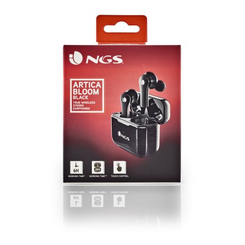 Auricular Intrauditivo Bluetooth Artica Bloom Tws Bt 5.1 Bat 6h Tactil Manos Libres Color Negro