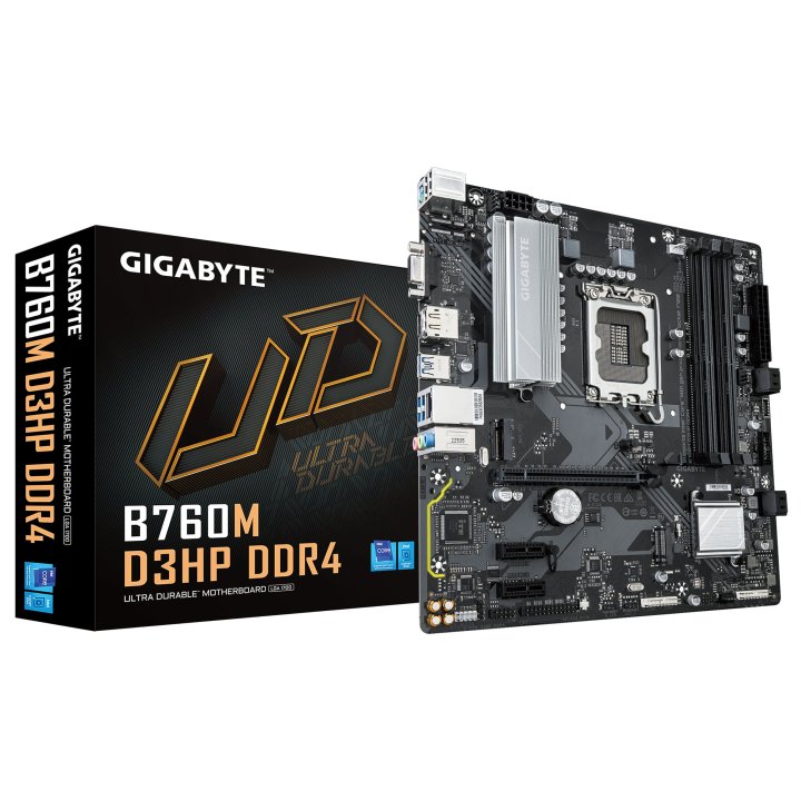 Pb Gigabyte B760m D3hp Ddr4 M-atx Skt 1700 4xddr4 3200mhz Dp Hdmi Vga Lan 2xm.2 1xusb-c