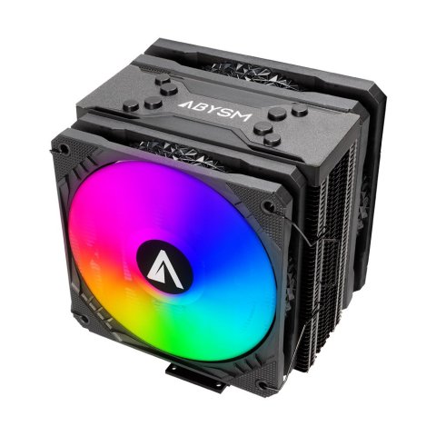 Ventilador Con Disipador Para Cpu Abysm Ab832407 Snow Iv Argb 120mm Color Negro