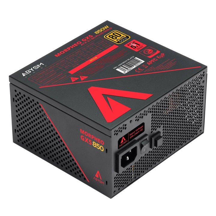 Fuente De Alimentacion Modular Abysm 850w Ab218501 Morpheo Gx5 80 Plus Gold Apfc Color Negro