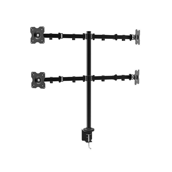 Soporte De Mesa Approx Appsmf02 Para 4 Pantallas De 10" - 27" Brazos Con 1 Codo Y Soportes Orientables Max. Vesa 200x200 Hast