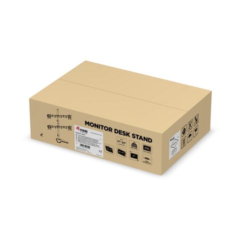 Soporte De Mesa Con Base Equip 650127 Para 4 Pantallas 17"-32" Doble Brazo Articulado Vesa Standard Hasta 9kg