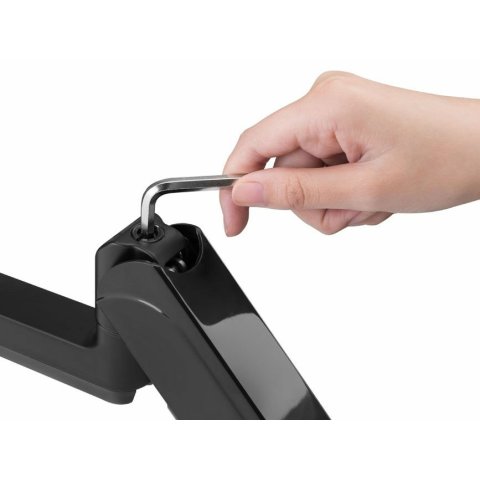 Soporte De Mesa Equip 650134 Para 3 Pantallas 17" - 27" Aluminio Muelle De Gas Equip Inclinable Y Giratorio Max, Vesa 100x100