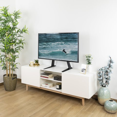 Soporte De Mesa Tooq Bd3270t-b Para 1 Pantalla De 32" A 70" Max 50kb Vesa Compatible De 75x75 A 800x400 Color Negro