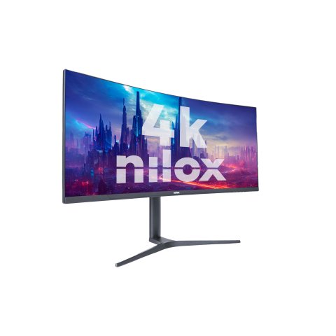 Monitor 34" Curvo Dp Hdmi Nilox Nxm344kd11 Uwqhd 3440x1440 1ms 144hz R1500 2x3w Vesa 75x75