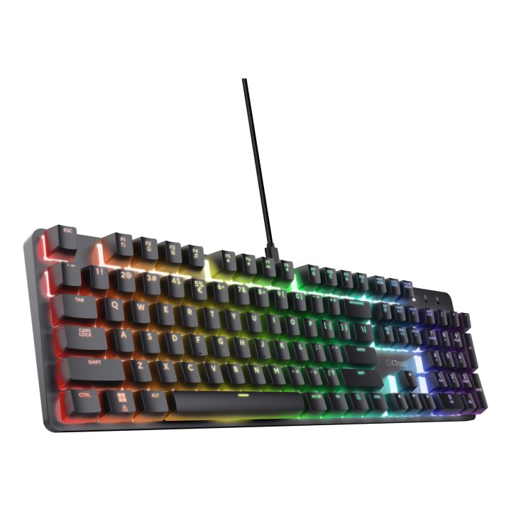Teclado Trust Gaming Gxt 871 Zora Mecanico Rgb Color Negro 