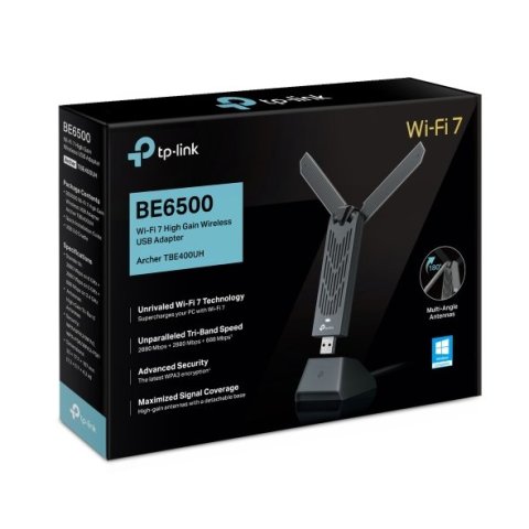 Usb Wifi 7 Tp-link Archer Tbe400uh Tribanda 2880 Mbps Mu-mimo Base Usb 3.0