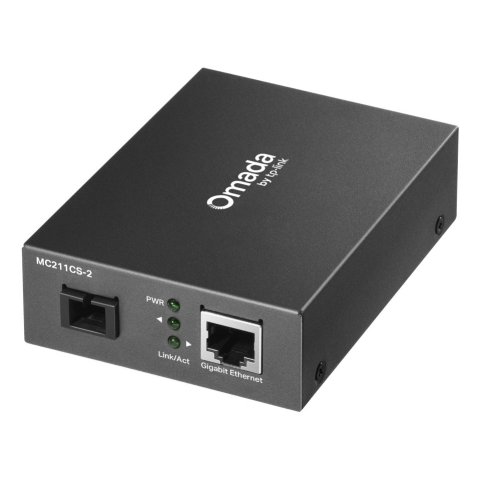 Convertidor Fibra Tp-link Mc211cs-2 Rj45 Eth A Fibra Monomodo Sc 1gb Fullduplex Hasta 2km 