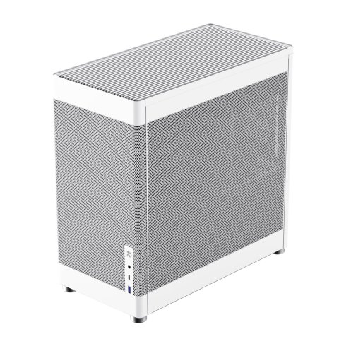 Caja Atx Semitorre Coolbox Mesh Atx Mp1 1x3,5" 3x2,5" 1xusb 3.2 1xusb-c Gpu Max 355mm Color Blanco
