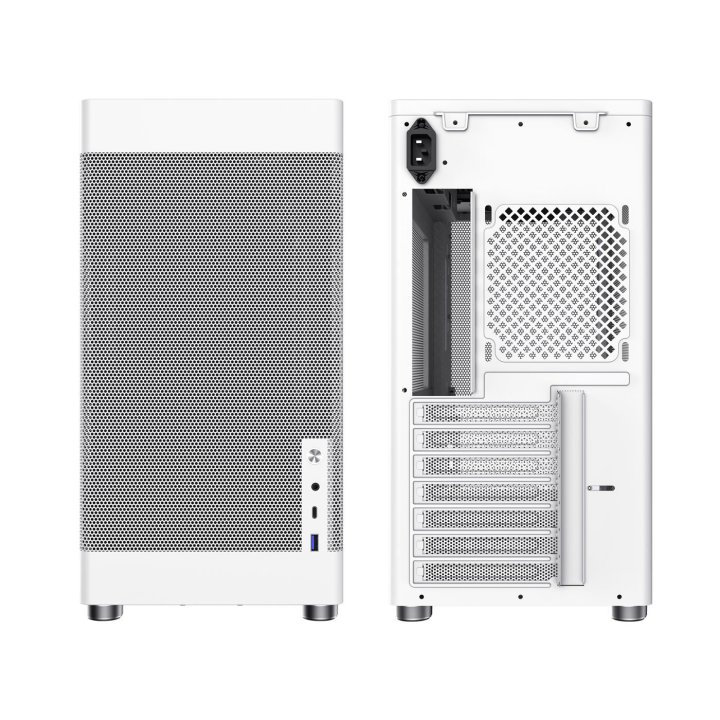 Caja Atx Semitorre Coolbox Mesh Atx Mp1 1x3,5" 3x2,5" 1xusb 3.2 1xusb-c Gpu Max 355mm Color Blanco