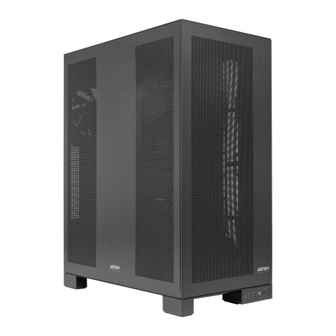 Caja E-atx Torre Abysm Ai Pro 100 Workstation Negra 9xslots 6xssd 2xhdd 2xusb 3.0 1xusb-c Color Negro