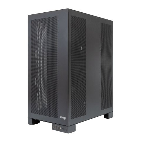 Caja E-atx Torre Abysm Ai Pro 100 Workstation Negra 9xslots 6xssd 2xhdd 2xusb 3.0 1xusb-c Color Negro