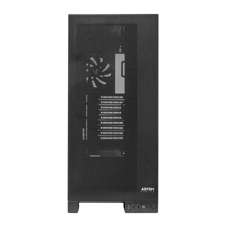 Caja E-atx Torre Abysm Ai Pro 100 Workstation Negra 9xslots 6xssd 2xhdd 2xusb 3.0 1xusb-c Color Negro