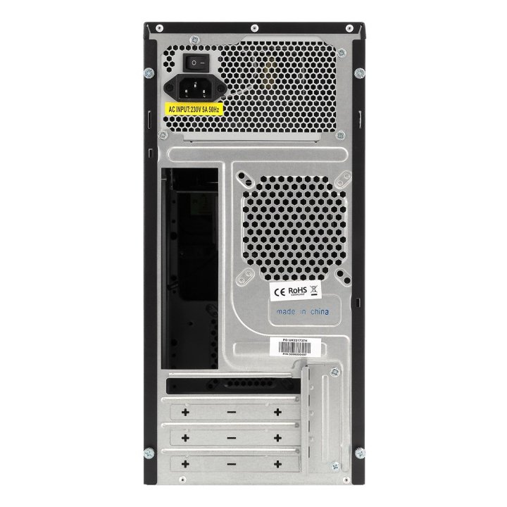 Caja Micro Atx Unyka Matx Dark Shadow Caja Negra Con 2 Bahías De 5.1 4 Con Fuente De Alimentacion De 500w Apta Para Reparacio