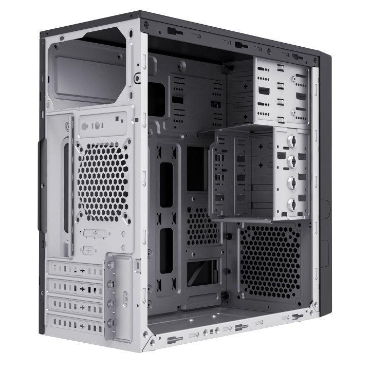 Caja Micro Atx Unyka Aero C12 Frontal Aluminio Cepillado Usb3,0 Usb-c Color Negro Sin F.a