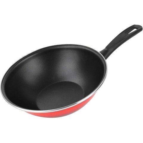 Sarten Wok Magefesa K2 Rojo 28 Acero Antiadherente Todo Tipo Cocinas Apta Lavavajillas