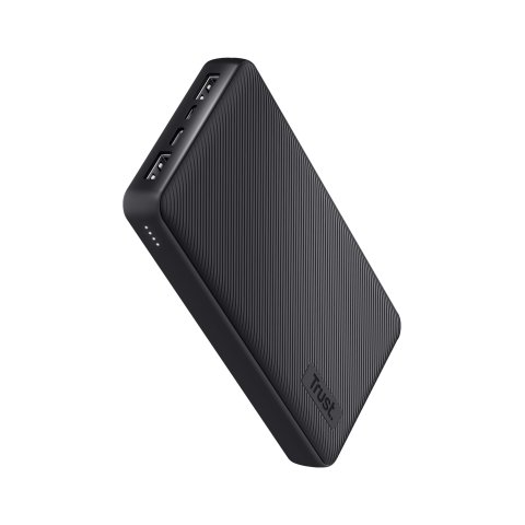 Powerbank Universal Trust 24676 Primo 20000mah Color Negro Input Micro Usb Y Usb-c Out 2 Usb-a 1 Usb