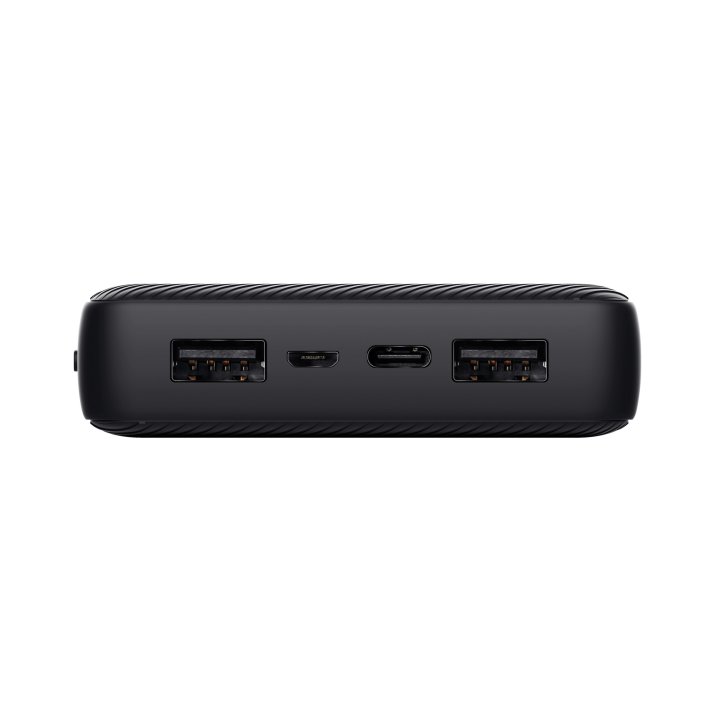 Powerbank Universal Trust 24676 Primo 20000mah Color Negro Input Micro Usb Y Usb-c Out 2 Usb-a 1 Usb