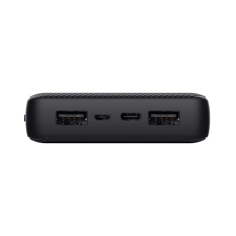 Powerbank Universal Trust 24676 Primo 20000mah Color Negro Input Micro Usb Y Usb-c Out 2 Usb-a 1 Usb